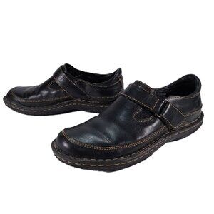 Born Honesty Shoes Women 8.5 Black Leather Loafers Flats Casual W31599